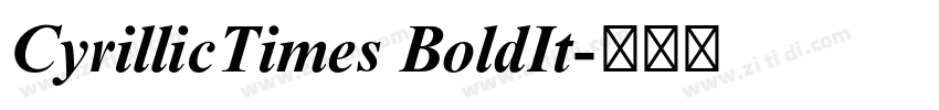 CyrillicTimes BoldIt字体转换